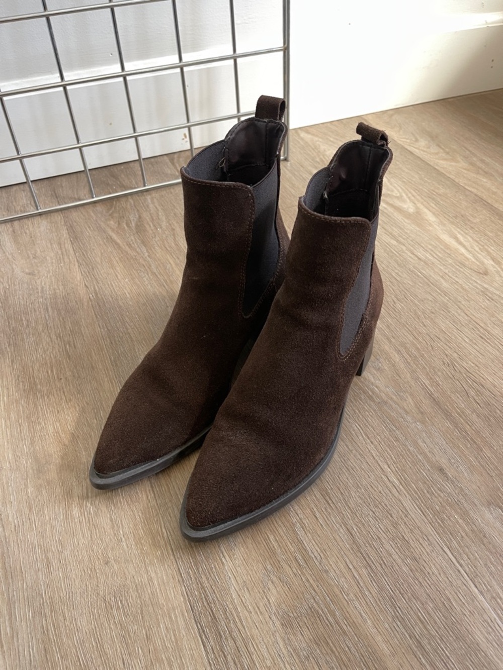 Women’s Dark Brown Suede Ankle Booties